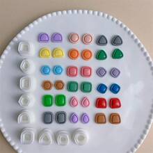 Basic Stud Pack Framed Polymer Clay Cutter Geometric Polymer Clay Tools For Pendant Earring Making DIY Embossing Clay Tools - White - View 8