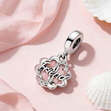 1pc Pink Heart Flower Hot Air Balloon Bear Pendant Bead, Suitable For DIY Snake Chain Necklace, 925 Sterling Silver Jewelry Making, Gift For Women & Girls - Multicolor - View 24