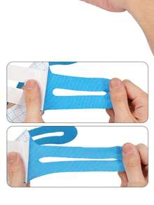 8pcs Pre-Cut Breathable Sports Knee Pads, Pre-Trimmed Sports Knee Wraps Suitable For Running, Hiking, Cycling - Breathable Sports Protective Gear, Durable Polyester Blend Material With Elastic Bandage, Knee Support, Essential For Running, Minimalist Design - Multicolor - View 3