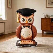 Cartoon Large Base Owl Foil Balloon, Graduation Decoration, Back To School Party Decor Balloon - Multicolor - View 4