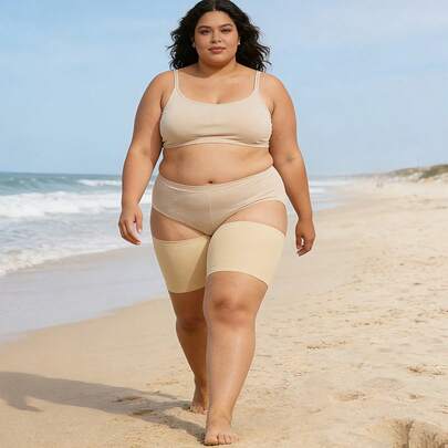 2 chiếc ống bó đùi màu kaki thoáng khí, băng bó đùi silicon chống trượt cỡ lớn, ống bó chân mùa hè không dính, miếng tách đùi, thoải mái khi mặc cả ngày, phù hợp cho phụ nữ cỡ lớn, trang phục mùa hè, mặc hàng ngày, hoạt động ngoài trời, du lịch và chống ma sát, kết hợp với váy, chân váy, quần short, chạy bộ, leo núi, tập thể dục và các sản phẩm chống ma sát, ống bó đùi chống ma sát thoáng khí cỡ lớn, ống bó đùi co giãn, ống bó chân chống ma sát cho người thừa cân.