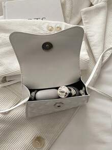 This Year's Mini Square Bag, Minimalist Fashion Compact Shoulder Crossbody Bag, Versatile Multifunctional Women Handbag - White - View 11