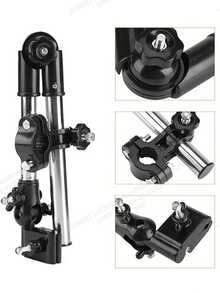 1pc Stainless Steel Multifunctional Umbrella Holder For Wheelchair, Stroller, Bike At Any Angle - Multiple Styles - View 6