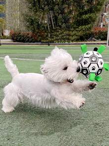 Built-In Mesh Football Interactive Pet Dog Toy Indoor Outdoor Dog Toy Standard Dog Football Suitable For Large Medium Small Dogs - White - View 4
