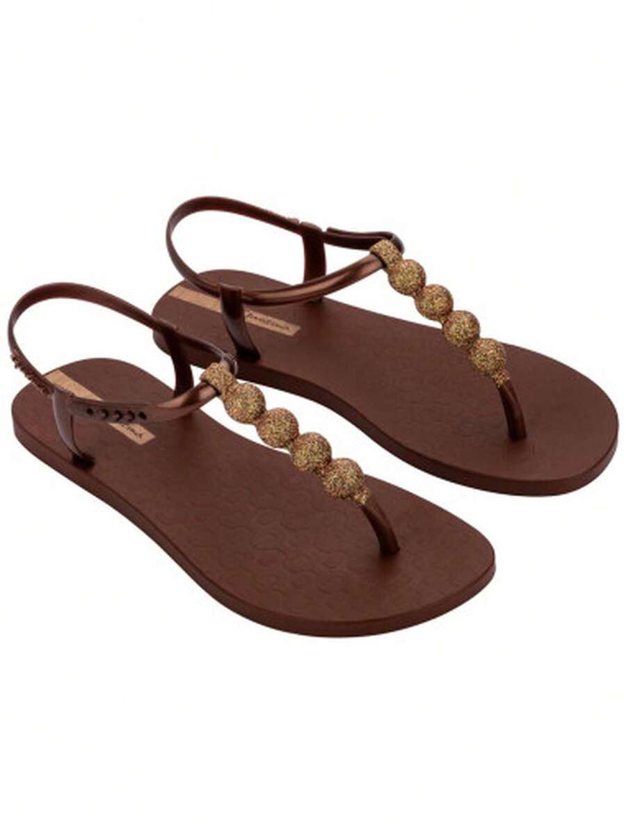 Ipanema Men Athletic & Outdoor Sandals & Slides - Brown/Glitter/Gold - View 1