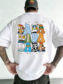 [Disney License] Toy Story DADA LIFE Theme - Double-Sided Printed T-Shirt, Summer T-Shirt For Men, Fun For Men, Short-Sleeved For Summer, High-Quality 100% Cotton T-Shirt, For Men And Women, Soft And Breathable, Disneyland Travel Wear For Parents And Children, A Must-Have For Toy Story Fans, The Best Gift - 白色 - 查看 2