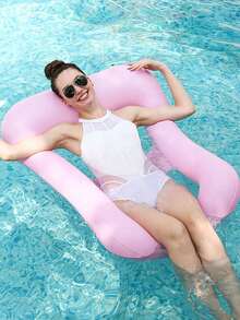 Inflatable Swimming Pool Lounger, Ergonomic Comfortable Water Floating Mat, Durable PVC Material Adult Pool Lake Backyard Outdoor Party Floats - Multicolor - View 9