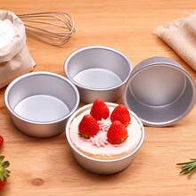 4-Inch Round Xuefang Cake Mold, With Detachable Bottom Aluminum Baking Tray, Non-Stick Aluminum Baking Mold. Suitable For Xuefang Cakes, Suitable For Making Pastries - Multicolor - View 7