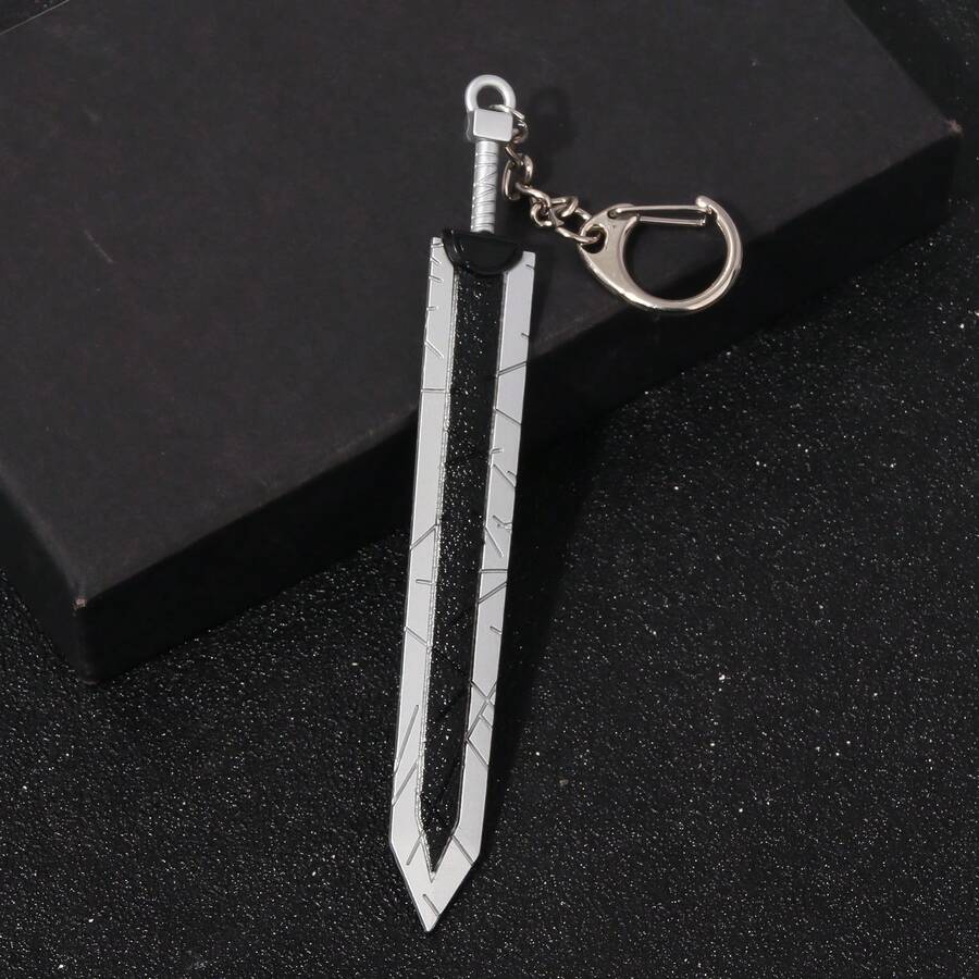 Llavero de espada de asesino de dragones - Modelo en miniatura de arma dañada en batalla, unisex, adorno/accesorio decorativo para coche o mochila