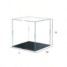 Caja de exhibición de acrílico transparente, disponible en 50 tamaños, ensamblaje DIY, adecuada para exhibir y proteger del polvo modelos, bloques de construcción, artesanías y recuerdos - Placa base de PVC negro de 5 mm. - Ver 30