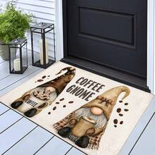 1pc Elf Pattern Kitchen Floor Mat, Polyester Drainage Mat, Doormat, Floor Mat, Suitable For Kitchen, Living Room, Entrance, Balcony, Home Decor, Stain Resistant, Coffee Shop, Bar, Holiday, Party, Holiday Gift, Bedroom Mat, Pet Mat, Bathroom Decor, Room Decor, Kitchen Decor - Multicolor - View 3