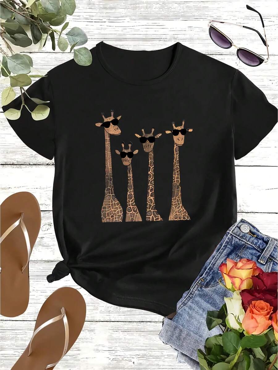 deyin Women T-Shirts - Black - View 1