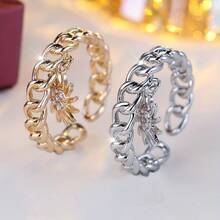 1Pc Vintage Elegant Sun-Themed Adjustable Ring For Women, Wedding Engagement Ring Jewelry, Suitable For Festivals And Music Festivals, A Beautiful Ring Gift For A Loved One - Gold - View 3