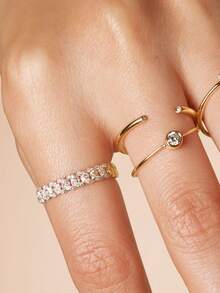 Nhẫn Ewell Fine Jewelry Chic bằng bạc sterling 925 cao cấp, mạ vàng 18k, dây xích mắt xích, đính đá Zirconia, thích hợp cho bé gái. - Vòng xích liên kết - Xem 3