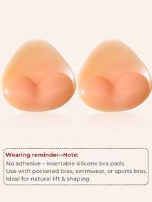 Bộ 2 miếng dán ngực dày dặn, vô hình dành cho nữ, thích hợp cho bikini, nâng ngực, đồ bơi silicon, chống thấm nước, dùng hàng ngày. - Nhiều màu - Xem 13
