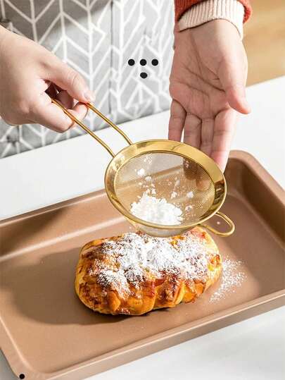1 cái rây lọc sữa đậu nành bằng thép không gỉ, lưới mịn, cỡ lớn, dùng để rây bột và tách lòng trắng trứng.