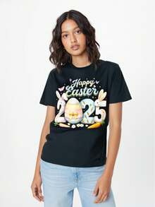 deyin Women T-Shirts - Black - View 1