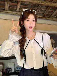 Women Blouses & Shirts - White - View 2