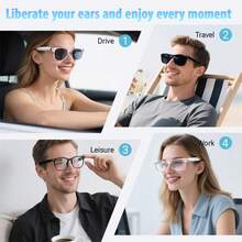 Kính dịch thuật thông minh Koipsse, kính thời trang unisex tích hợp trợ lý giọng nói AI, micro tích hợp, kính tai nghe TWS đa chức năng sáng tạo, pin sạc bền lâu, điều chỉnh âm lượng bằng cảm ứng kép, phát nhạc, trả lời cuộc gọi, kích hoạt trợ lý di động. - Xem 10