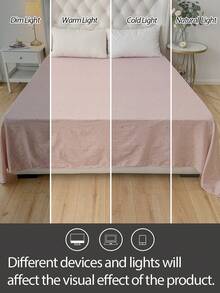 1PC 100% Polyester, Bohemian Style, Textured Crinkle, Embossed Pattern, Lightweight Solid Color Comfortable Breathable Bedroom Decor Bedspread, - Multicolor - View 6
