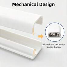 2/3/4 piezas Organizador de cables, Ocultador de cables de pared, Cubierta de cables de alta calidad, Organizador de cables, Adecuado para TV y otros dispositivos - blanco - Ver 4