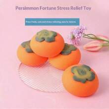 1 pieza Juguete suave y esponjoso de caqui para apretar, juguete antiestrés, recuerdo de fiesta, regalo del Día de los Inocentes, relleno de bolsa de regalo - Multicolor - Ver 2