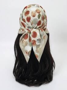 1 pièce Foulard carré imprimé simple de 70 cm, nouveau bandana de printemps pour femmes, polyvalent pour la taille, le bandeau, le foulard de mode, les voyages essentiels, les vacances - Multicolore - Voir 6