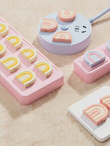 8pcs (4pcs Double Hole + 4pcs Triple Hole) Colorful Rainbow Outlet Covers, Home Electrical Socket Protectors, Switch Plug Safety Covers, Suitable For Household Socket Protection - Protective Case - View 3