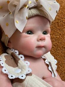 18 Inch Lifelike Reborn Baby Doll, Full Body Soft Solid Silicone Female Infant Doll, Customizable Open Mouth Option, Handcrafted Artistic Collection Gift (Anatomically Accurate) - Silicone Girl - View 7