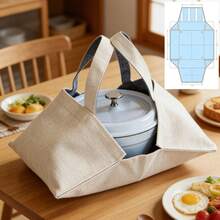 Mẫu may túi đựng cơm trưa cầm tay | Mẫu giấy Kraft in sẵn kèm hướng dẫn may bằng giấy | Túi đựng cơm trưa tái sử dụng, túi dã ngoại cho người đi làm và nội trợ | Mẫu may tự làm để chuẩn bị bữa ăn và mang cơm trưa đến văn phòng | Lý tưởng cho người thích tự may vá, người làm đồ thủ công và làm quà tặng thủ công ý nghĩa cho bạn bè, gia đình và nhân viên văn phòng. - A - Xem 4