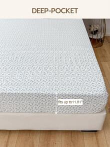 1pc Bohemian Style Wrinkled Texture Mattress Protector Cover, Deep Pocket Design, Soft & Breathable, Fits Various Bed Sizes - Multicolor - View 5