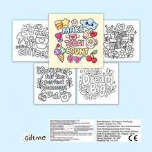 GDTME 1 Libro de colorear con citas inspiradoras, 24 páginas de papel grueso de 120 g/m², tamaño 20 x 20 cm, adecuado para principiantes, lindo, cómodo, audaz y fácil de usar, favor de fiesta, interacción entre padres e hijos, gran regalo, adecuado para vacaciones y eventos del Día de la Madre, ayuda a aliviar el estrés. Se puede usar como artículos de papelería y materiales de aprendizaje, emocionante temporada de festivales de música y bodas, delicado pequeño regalo. Suministros de oficina, suministros de aprendizaje - YX-340 - Ver 9