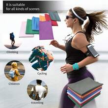 MUTAO 1 pièce Serviette ultra-fine en fibre à séchage rapide, serviette rectangulaire minimaliste de couleur unie, super douce, antibactérienne, non boulochante, absorbante et à séchage rapide. Convient pour la natation, le fitness, le yoga, les voyages et les sports - Multicolore - Voir 3