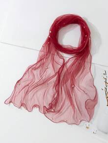 1 chiếc khăn quàng cổ lưới đính ngọc trai mới, khăn chống nắng thời trang, đa năng, nhẹ, thoáng khí. - Nhiều màu - Xem 22