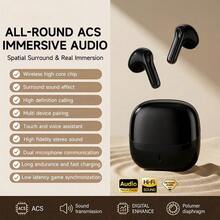 سماعات أذن رياضية لاسلكية حقيقية جديدة بتصميم عصري بلوتوث 6.0، سماعات أذن صغيرة TWS HIFI Bass، سماعات أذن ستيريو HD للمكالمات، سماعات أذن ستيريو للأندرويد والآيفون والهواتف المحمولة والألعاب، سماعات أذن ذكية للأزواج من مادة UV، سماعات هدية - View 10
