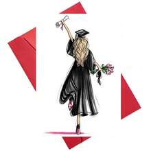 1 Set Of Graduation Cards (Including Envelopes) Makes A Perfect Graduation Celebration Gift For Students, Friends, And Children, And A Heartwarming Present For Graduation Parties And Celebrations. The Card's Inner Pages Are Blank For Writing. - Graduation Season Greeting Cards - View 1