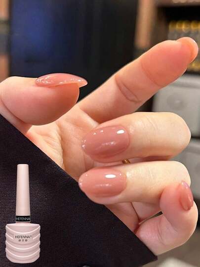 HEFENNA SNew Icy Clear Nude Gel Nail Polish, UV/LED Professional Nail Salon Gel(1 Pc)