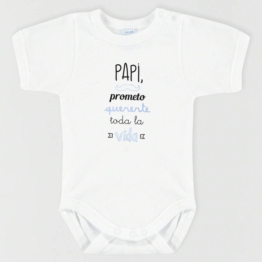 KIWI BABIDU | Personalized Baby Bodysuit With Funny Sayings - For Dad, Mom, Aunt, Godparents And Grandparents - Short Sleeve Baby Bodysuit 100% Cotton With Shoulder Opening - Newborn Gift - Unisex Baby Clothes For Boys And Girls - PHRASE (Popes) - View 1