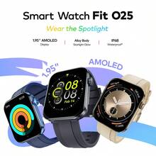 Đồng hồ thông minh ISW-O25, màn hình AMOLED 1.952 inch, viền kim loại gập ba, núm vặn bằng thép không gỉ, khả năng chống nước IP68, pin 300mAh bền bỉ. - màu đen - Xem 5