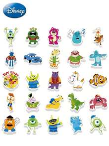 50pcs Disney Officially Licensed Wall Stickers And Furniture Decals, Cute Home Interior Decor, Suitable For Living Room And Office - one-size - View 7