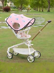 1 tấm che nắng cho xe đẩy em bé, tấm che nắng đa năng cho xe đẩy em bé, có cửa sổ quan sát, chống thấm nước và chống nắng, tấm che bảo vệ chống tia UV cho xe đẩy, đồ dùng cần thiết cho kỳ nghỉ/đồ dùng cho bé/quà sinh nhật cho bé gái - Màu sắc - Xem 3