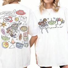 Disney  Disney  Toy Story Shirt, Woody Buzz Rex Hamm Tee, Pizza Planet Shirt, Disney And Magic Kingdom Trip Tee - White - View 1