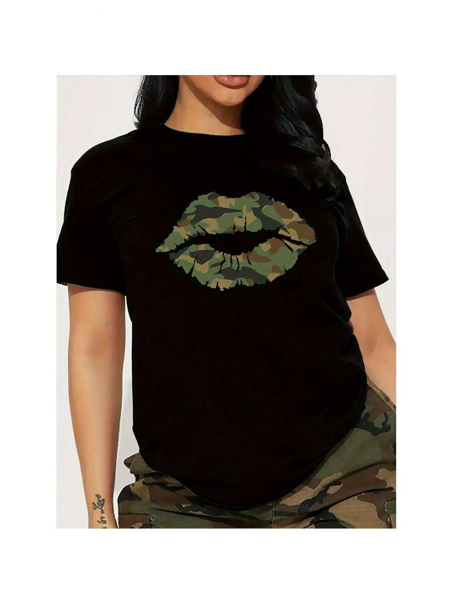 deyin Women T-Shirts - Black - View 1