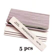 Bộ 25/50 dũa móng tay hình chữ nhật chuyên nghiệp, bao gồm dũa móng tay có độ nhám 80/80 và 100/180. - Xám - Xem 11