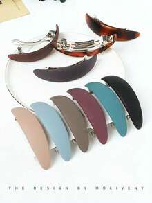 1pc Custom Name & Text Matte Hair Barrette - Personalized Engraved Side Hair Clip, Customizable With Your Own Name Or Inspirational Text, Minimalist Matte Finish, Durable Metal Spring, Perfect Daily Hair Accessory, Unique Birthday & Graduation Gift For Girls, Teens & Girl - Multicolor - View 9
