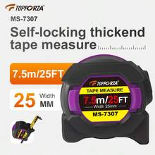 TOPFORZA 1 buah Pita Ukur, Pita Ukur Baja 65Mn, Penggaris Baja Pengunci Otomatis, Tersedia dalam Ukuran 3 Meter/5m/7m, Cangkang Tebal Berlapis Karet ABS, Pita Ukur Manual untuk Penggunaan di Rumah - A - View 9