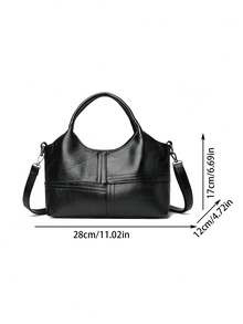 LANYIBAIGE Túi xách nữ cao cấp 2026 PUTote Bag, dung tích lớn, kiểu dáng đơn giản, đeo chéo vai, thời trang, thích hợp cho nữ. - màu đen - Xem 7