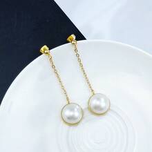Ins Style Luxury Faux Pearl Long Earrings, 3 Colors Available, Elegant Daily Wear Earrings For Women - Multicolor - View 6