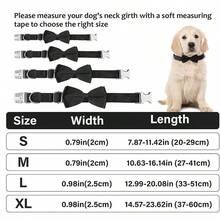 Velvet Fabric Dog Collar With Dog Leash With Dog Bow Tie,Soft Quick Release Basic Dog Collars For Small Medium Dogs,Large Dogs - White - View 4