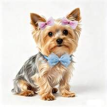 10pcs/Set Cute Pet Bow Hair Clips And Collar Set, Soft Color Tone Bows With Alligator Clips And Adjustable Collars, Suitable For Yorkshire Terriers, Teddy Bears And Small Pets - Multicolor - View 4